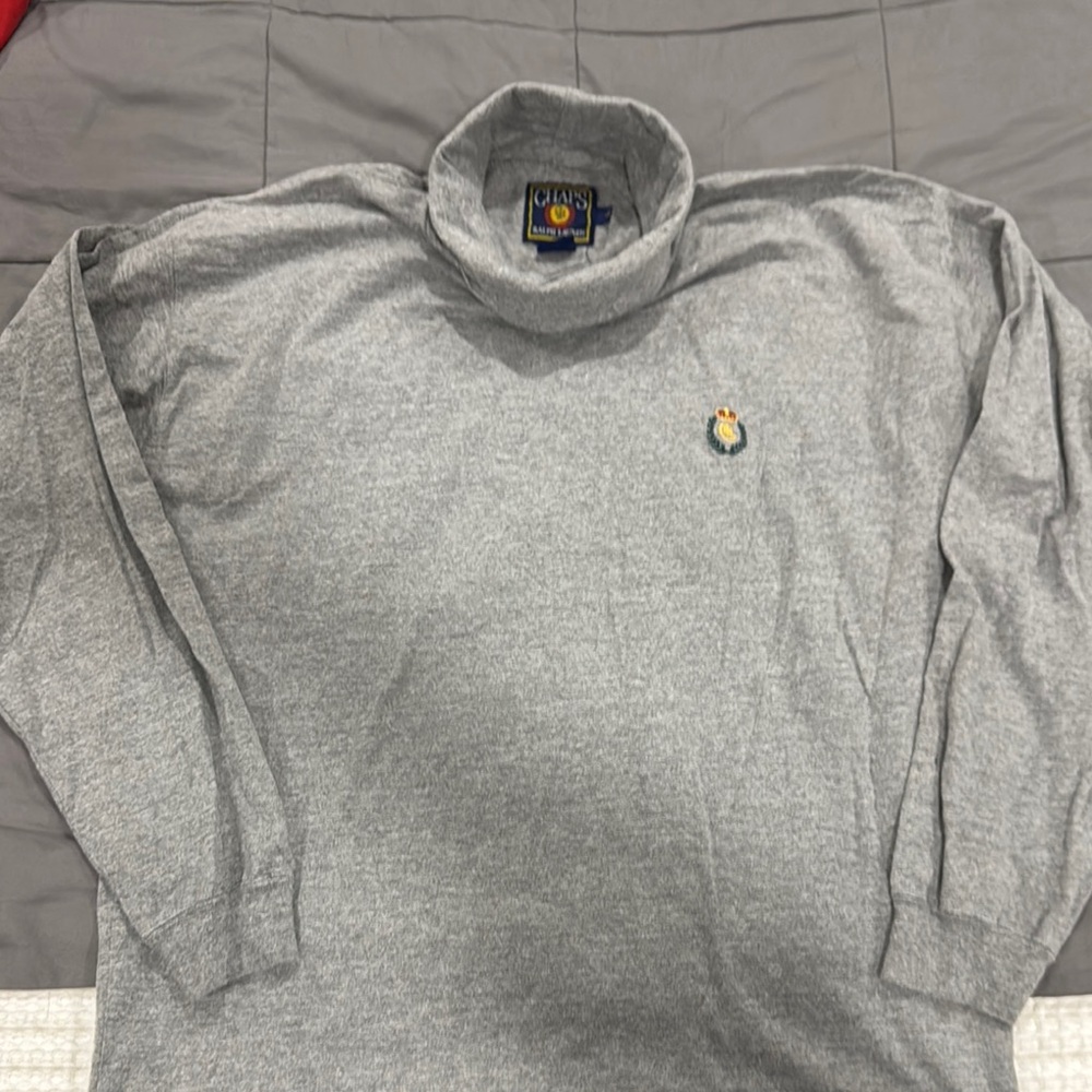 Chaps Gray Turtleneck Sweater